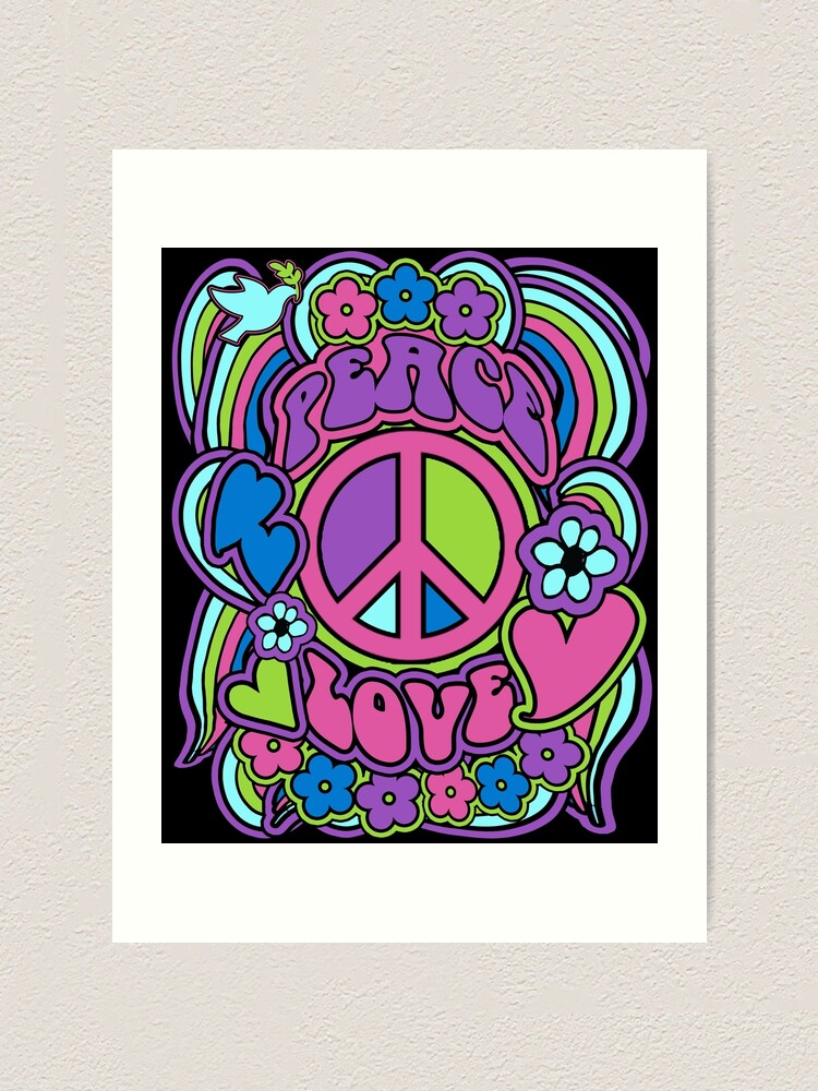 Free: Blue flower icon, 1960s Hippie Flower power , Hippie Art