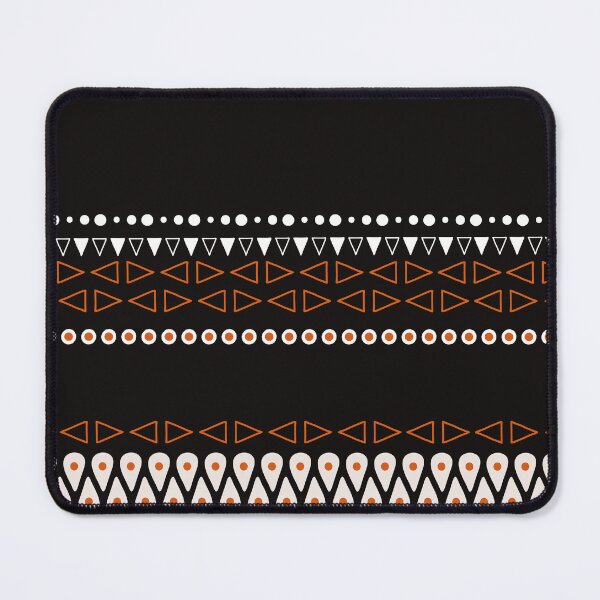 Item preview, Boho orange, black&white tribal minimalistic pattern designed and sold by BrankaPD.