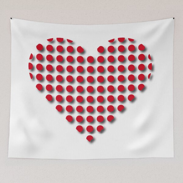 Item preview, Heart print. Figure with shadow. Red heart.  designed and sold by Sosnovskaya.