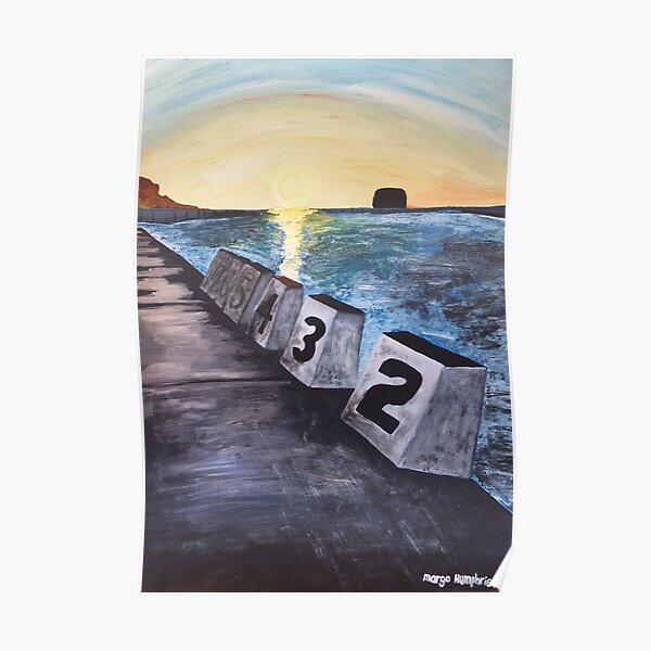 "Merewether Baths" by Margo Humphries Poster