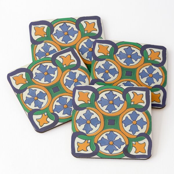 Item preview, Blue flower bouquet talavera tile decorative wall vintage mexican designed and sold by T-Mex.