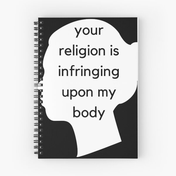 Item preview, Your Religion Is Infringing Upon My Body - Face Silhouette - AFAB & Women's Rights designed and sold by SayWhatYouFeel.