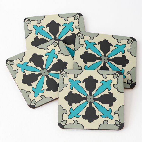 Item preview, Neo mexican celest geometric cross talavera tile designed and sold by T-Mex.