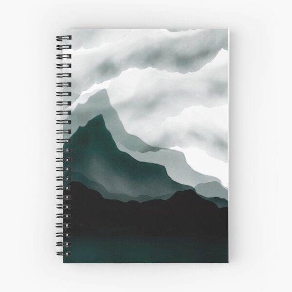 Item preview, Watercolor mountains. Gray landscape designed and sold by Sosnovskaya.