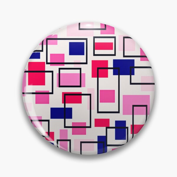 Item preview, Retro Inspired Squares - Baby Pink, Pink, Red and Navy Blue designed and sold by TotallyRetroArt.