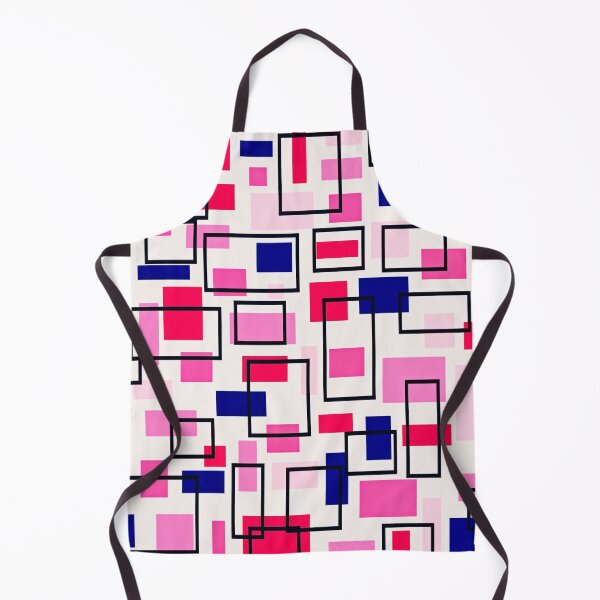 Item preview, Retro Inspired Squares - Baby Pink, Pink, Red and Navy Blue designed and sold by TotallyRetroArt.