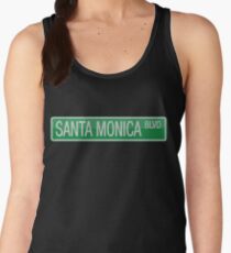 Santa Monica Boulevard street sign Women's Tank Top