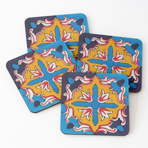 Item preview, Abstract mexican talavera tile rustic ceramic azulejo designed and sold by T-Mex.