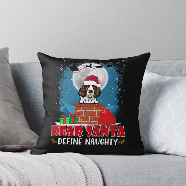 Item preview, Santa Define Naughty English Springer Spaniel Dog Chri designed and sold by maginnbealric.
