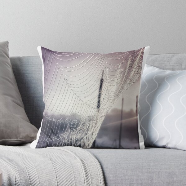 The Art of the Spider's Web Throw Pillow