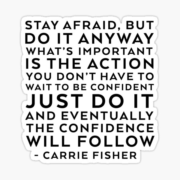 CARRIE FISHER QUOTE Sticker