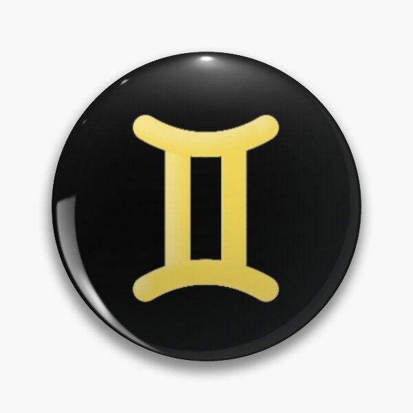 Item preview, Yellow gemini symbol designed and sold by Wavytarot.