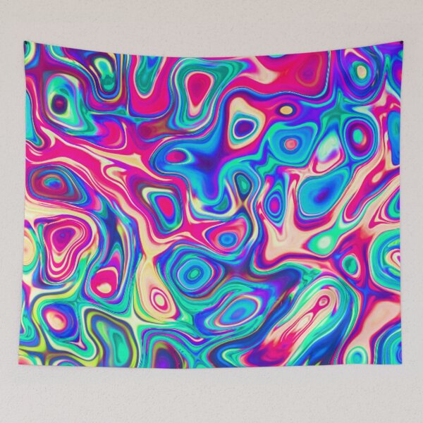 Item preview, Psychedelic Liquid Swirl - Ocean designed and sold by TotallyRetroArt.