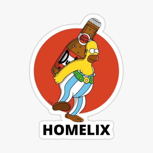 Homer in asterix and obelix version  Sticker