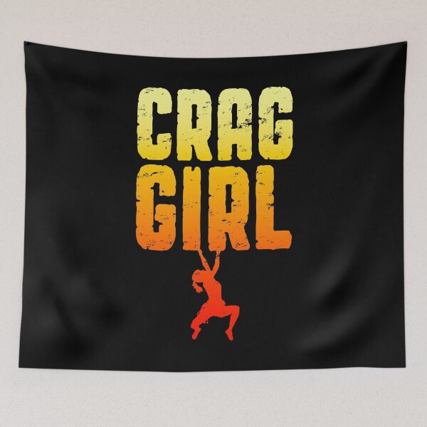 Item preview, Crag Girl Rock Climbing Bouldering Funny Climber designed and sold by GrandeDuc.