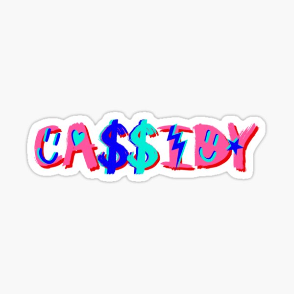 Cassidy Name Sticker For Sale By Juliasantos5 Redbubble 6908