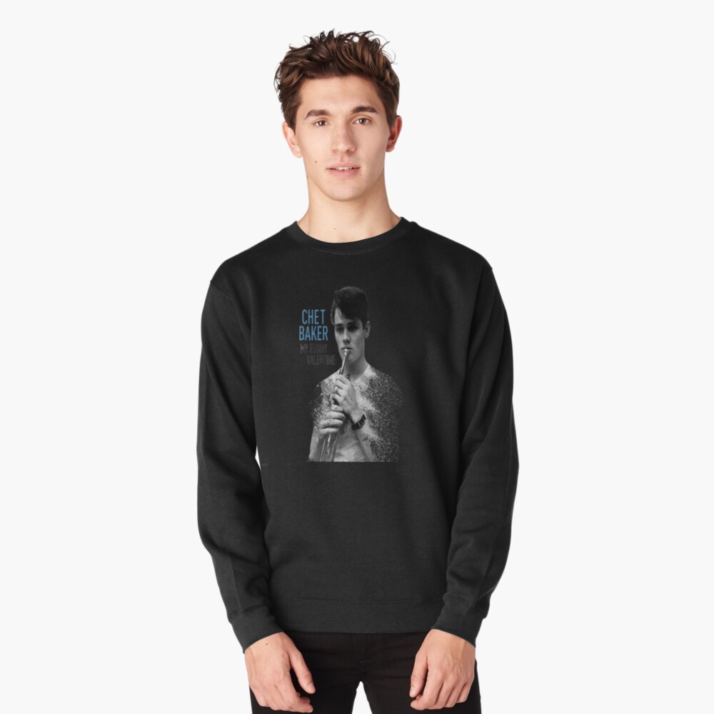 Chet Baker - Great Jazz Musician II” graphic tee, pullover hoodie, tank,  onesie, and pullover crewneck by BlackLineWhite Art.