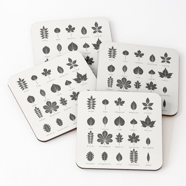 Item preview, Native Tree Leaves or Leaf Shapes Chart / Infographic (German) designed and sold by Iris Luckhaus.