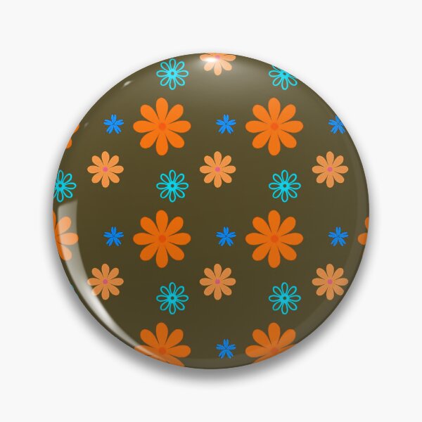 Item preview, Flower Power! - Orange and Teal designed and sold by TotallyRetroArt.