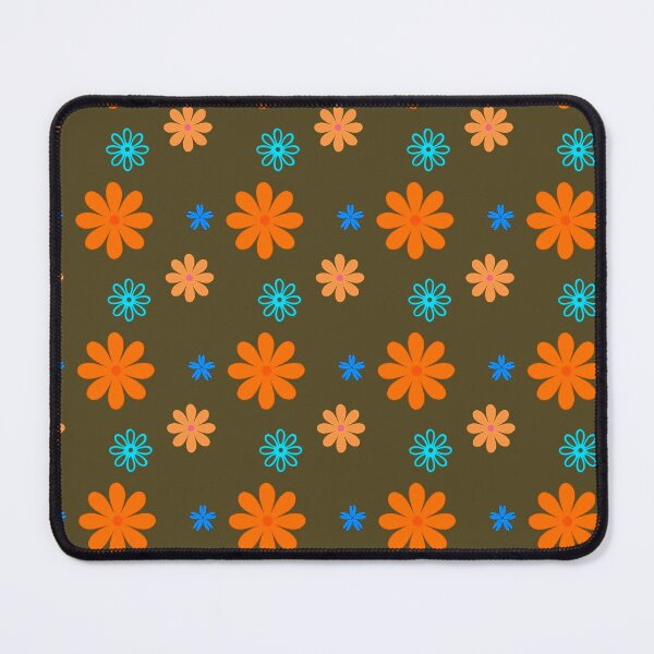 Item preview, Flower Power! - Orange and Teal designed and sold by TotallyRetroArt.