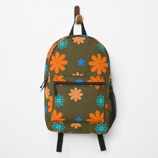 Item preview, Flower Power! - Orange and Teal designed and sold by TotallyRetroArt.