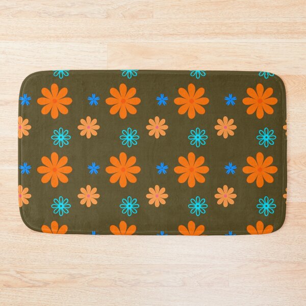 Item preview, Flower Power! - Orange and Teal designed and sold by TotallyRetroArt.