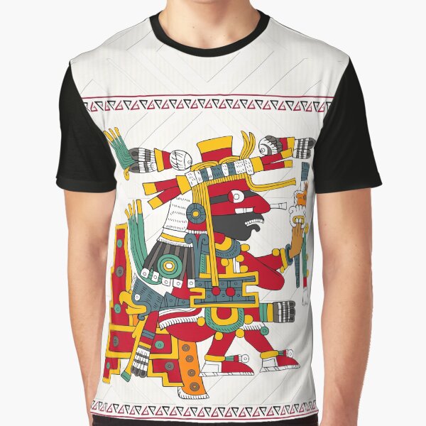 Artikel-Vorschau von Xiuhtecuhtli - T-Shirt mit Borgia-Grafik, designt und verkauft von Aztectees.