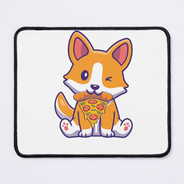Item preview, dog eating a pizza designed and sold by Mayelshehawy.