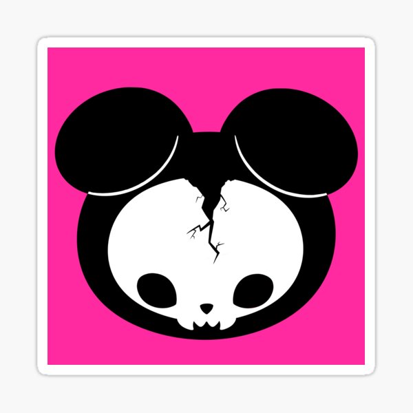 Pink Punk Bunny Skull Sticker For Sale By Magnificentbean Redbubble