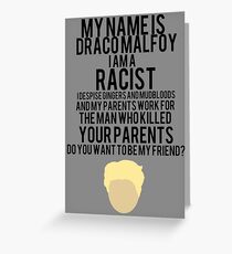 12 Days of StarKid: Malfoy Greeting Card