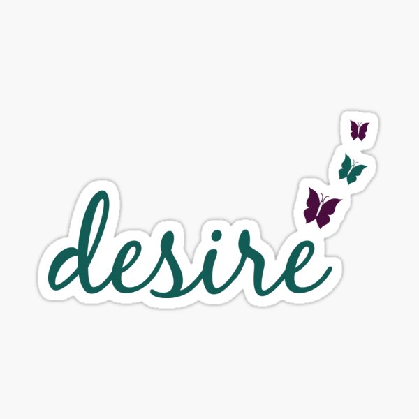 Item preview, Desire Cursive Design with Butterflies designed and sold by gconvento.