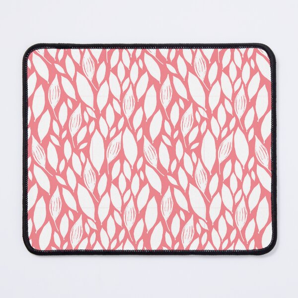 Item preview, White Leaves Pattern on Pink  designed and sold by JazzPWall.