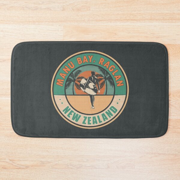 Item preview, Manu Bay New Zealand Vintage Summer Surfing Design designed and sold by CynthiaGraphics.