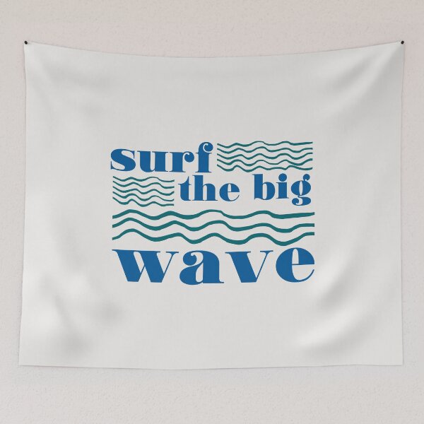 Item preview, Surf the Big Wave (blue / turquoise) designed and sold by Belcordi.