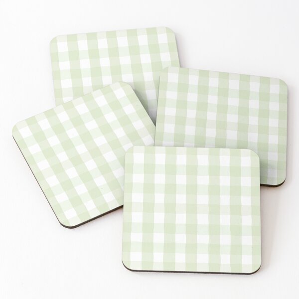 Item preview, Green gingham summer pattern, watercolour checked pattern designed and sold by RoseMaryWP.