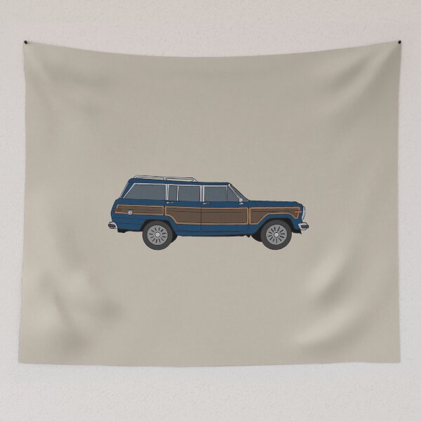 Item preview, Classic American SUV - Blue with wooden sides. designed and sold by littleparis.