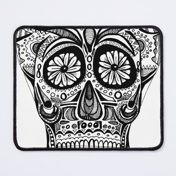 Item preview, Day of the Dead Sugar Skull Abstract Ink Illustration designed and sold by Harriet Linton.