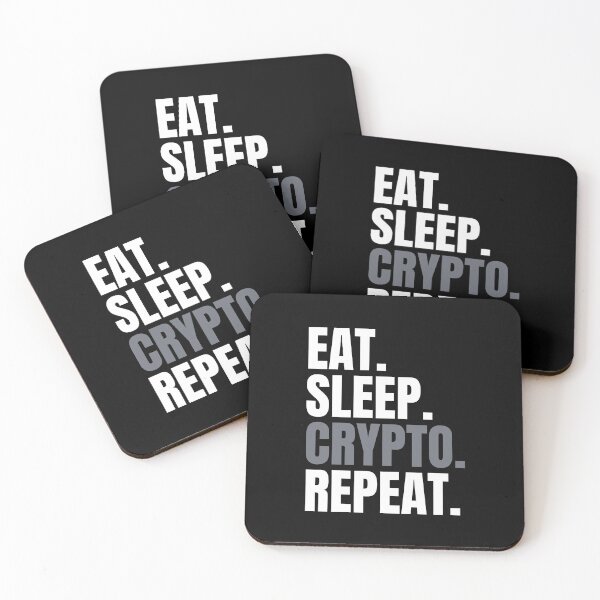 Item preview, EAT. SLEEP. CRYPTO. REPEAT. designed and sold by CryptoBeings.