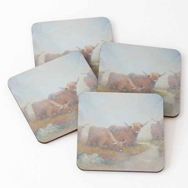 Item preview, Highland Cattle in the Mist. designed and sold by Christopher Hughes.
