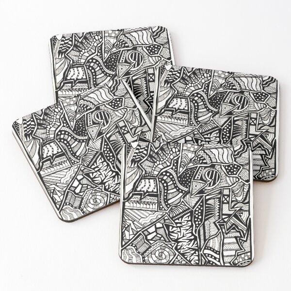 Item preview, Shattered Abstract Ink Illustration designed and sold by Harriet Linton.