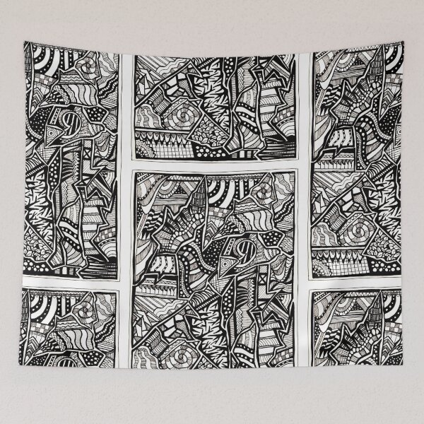 Item preview, Shattered Abstract Ink Illustration designed and sold by Harriet Linton.