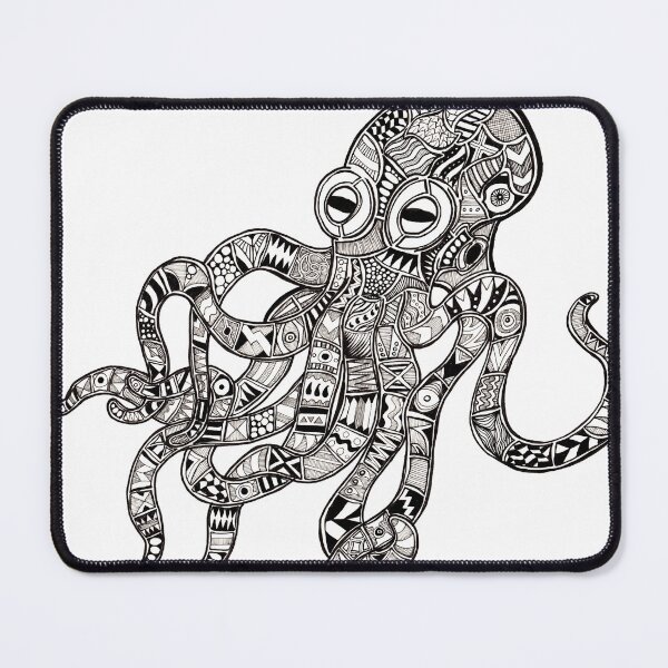 Item preview, The Nonopus Abstract Ink Illustration designed and sold by Harriet Linton.