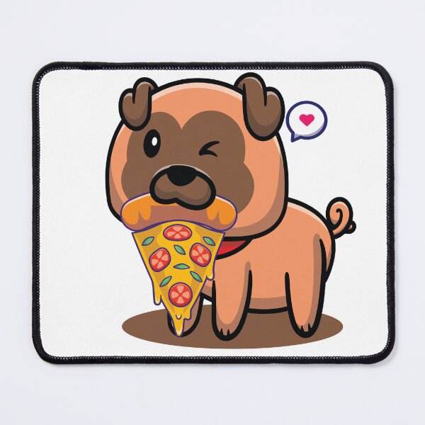 Item preview, cute dog eating a pizza designed and sold by Mayelshehawy.