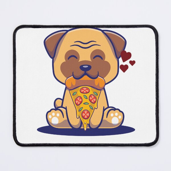 Item preview, cute dog eating a pizza designed and sold by Mayelshehawy.