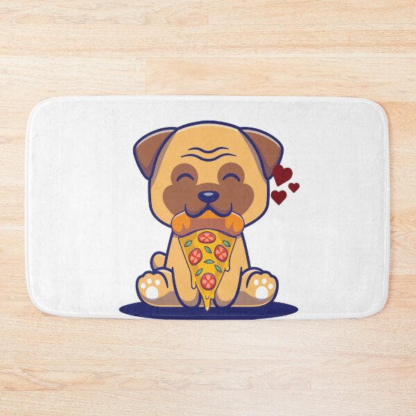 Item preview, cute dog eating a pizza designed and sold by Mayelshehawy.