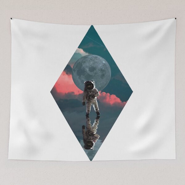 Item preview, Cool moon with futuristic astronaut designed and sold by Mirksaz-designs.