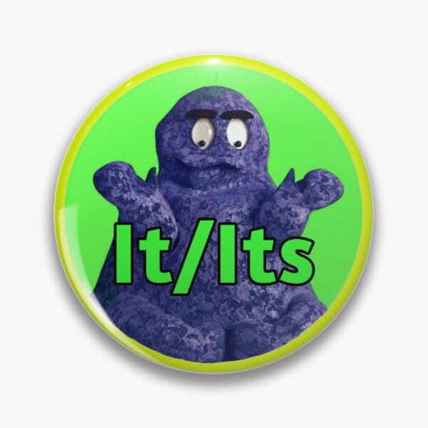 Item preview, Grimace It/Its Pin! designed and sold by robbie-cheese.