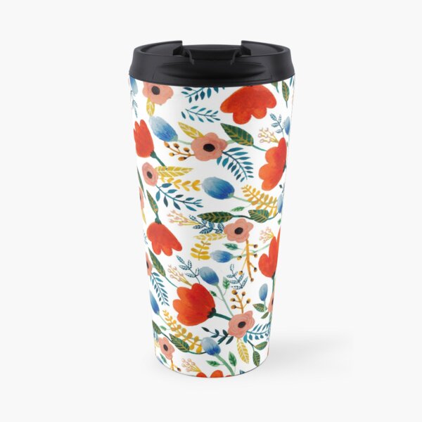 Reddish Blossom Travel Mug