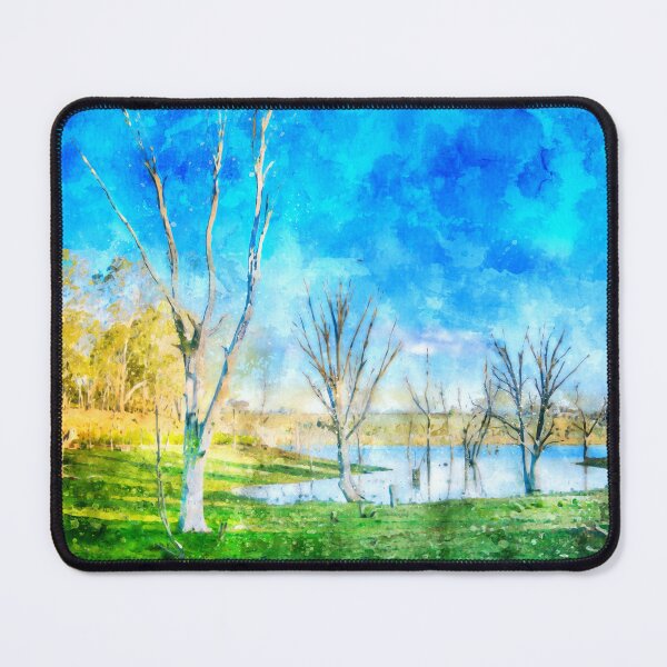 Item preview, Lake Eppalock Shallow Reservoir Watercolor designed and sold by Steven Jodoin.