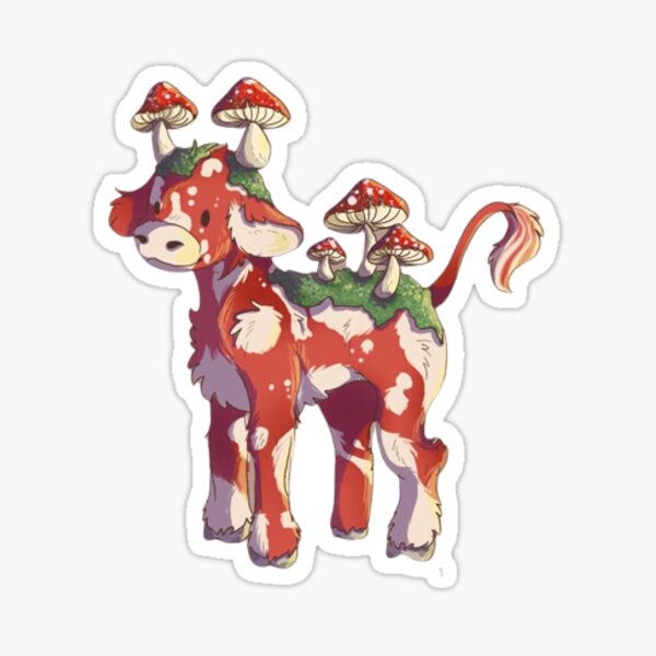 "Cute Mushroom Cow, Minecraft Mushroom Cow, Cute Cow, Forest Cow, White